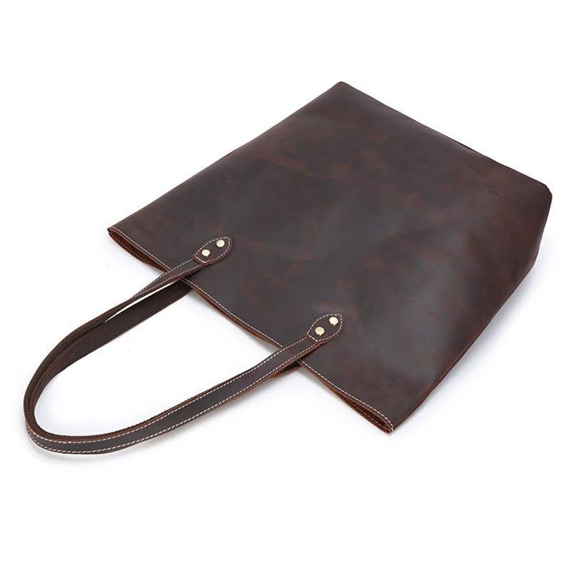 Sac Fourre-tout Cuir Marron Pour Femme