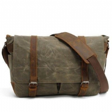 Sac Messager Pour Appareil Photo Vintage Toile Et Cuir