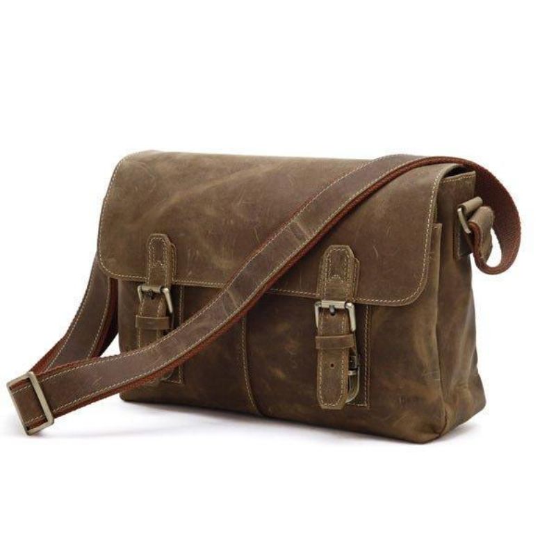 Sac Messager À Bandoulière Cuir Vintage Pour Hommes