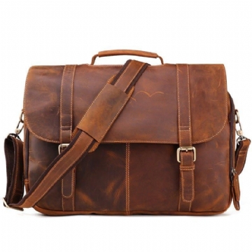 Sac Messager Cuir Pour Ordinateur Portable Hommes