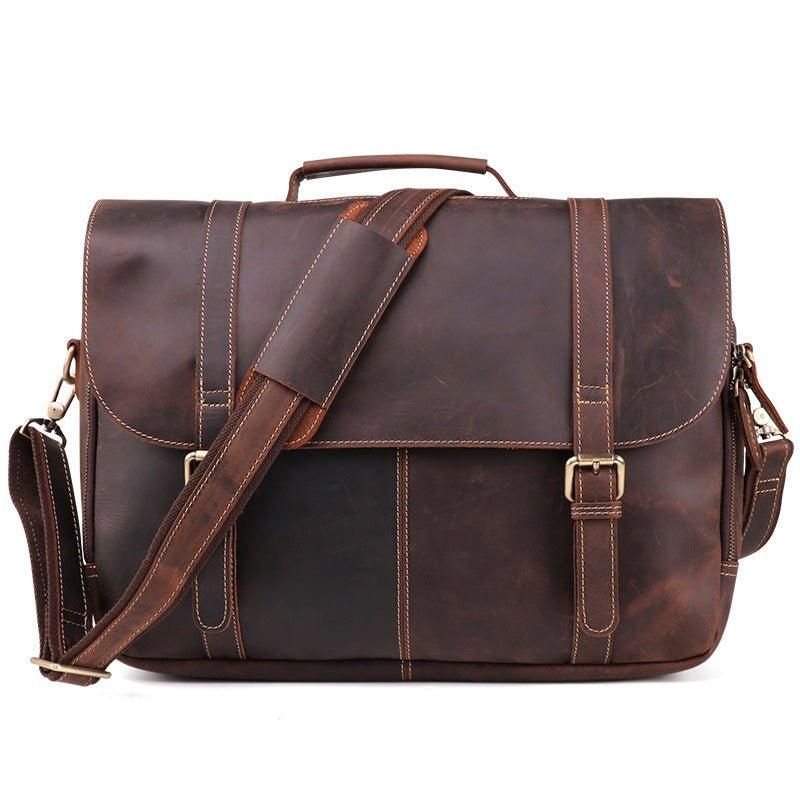 Sac Messager Cuir Pour Ordinateur Portable Hommes