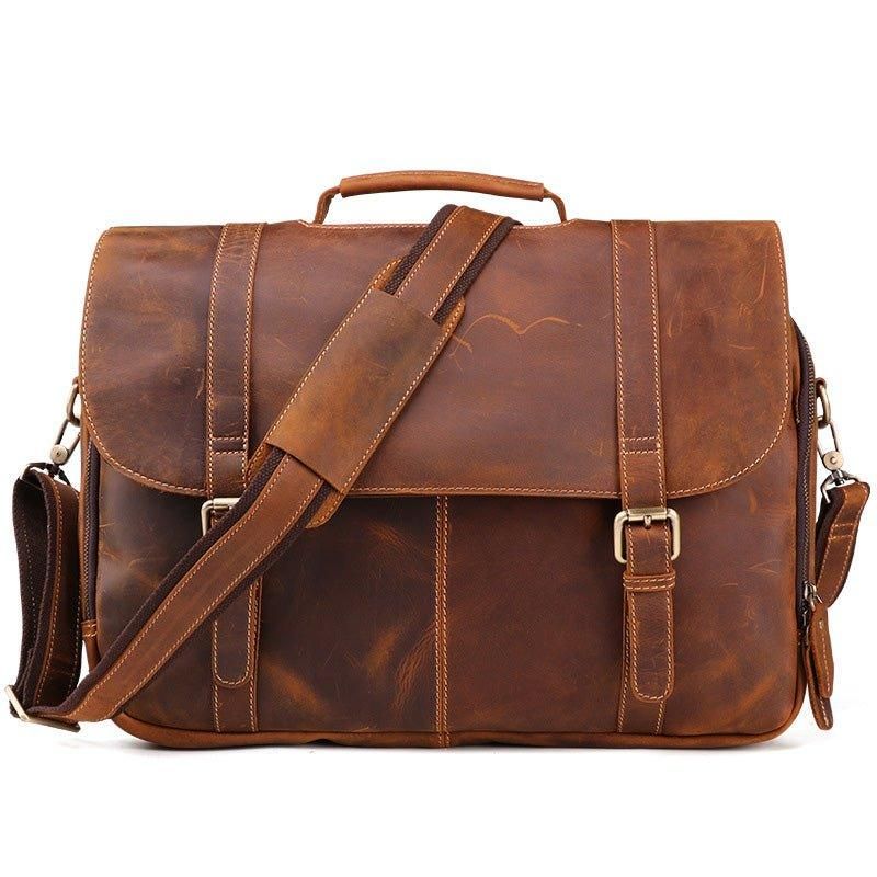 Sac Messager Cuir Pour Ordinateur Portable Hommes