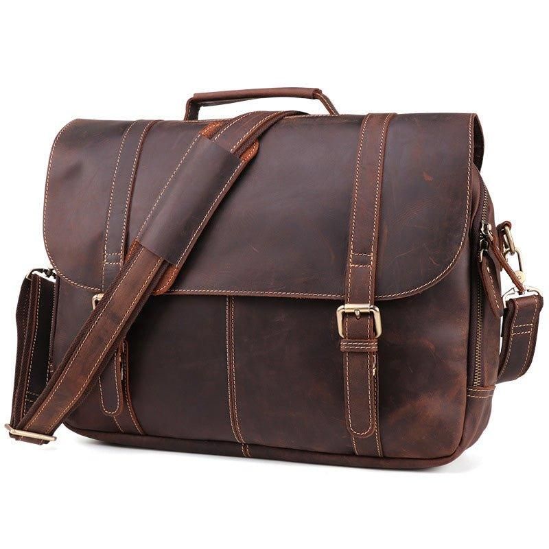 Sac Messager Cuir Pour Ordinateur Portable Hommes