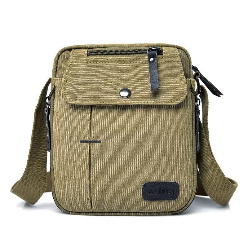 Sac Messager Léger Toile Coton Pour Homme