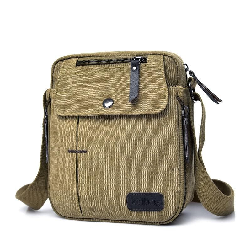 Sac Messager Léger Toile Coton Pour Homme