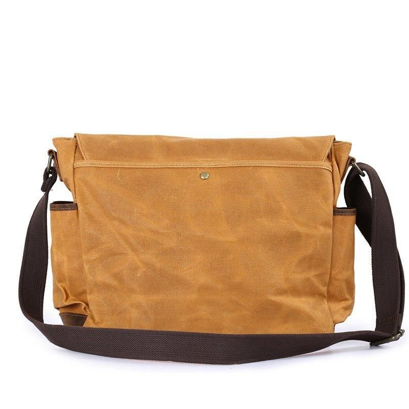 Sac Messager Toile Cirée Pour Ordinateur Portable Hommes