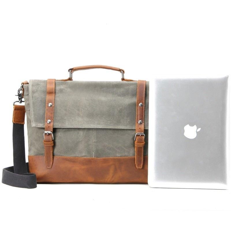 Sac Messager Toile Pour Ordinateur Portable Hommes