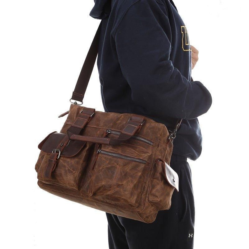 Sac Messager Toile Pour Ordinateur Portable Sacoche Hommes