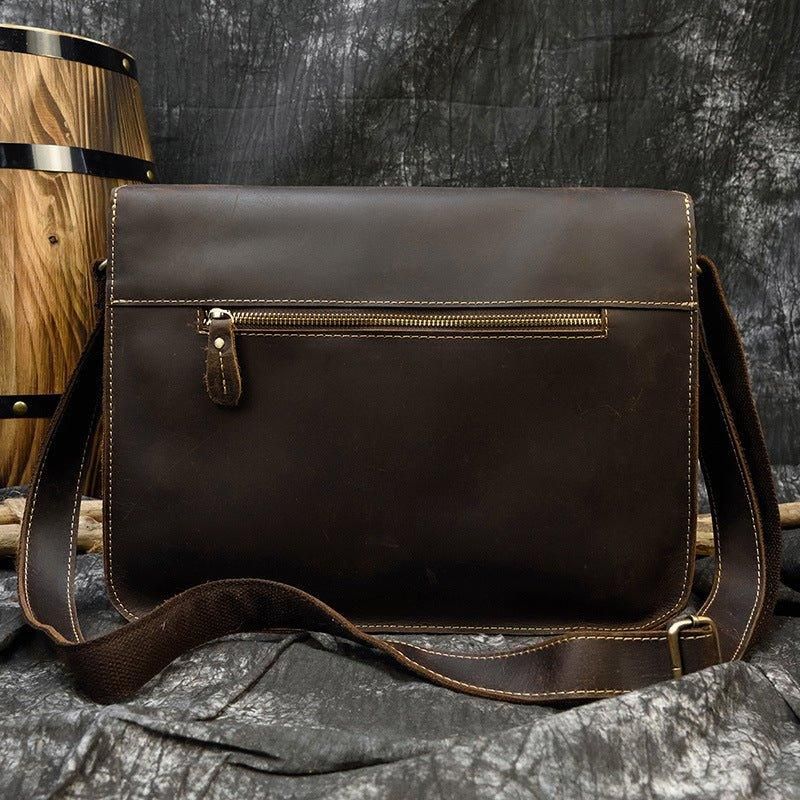 Sac Messager Vintage Cuir Italien Pour Hommes