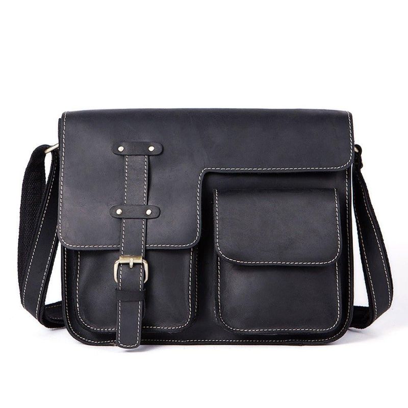 Sac Messager Vintage Cuir Italien Pour Hommes