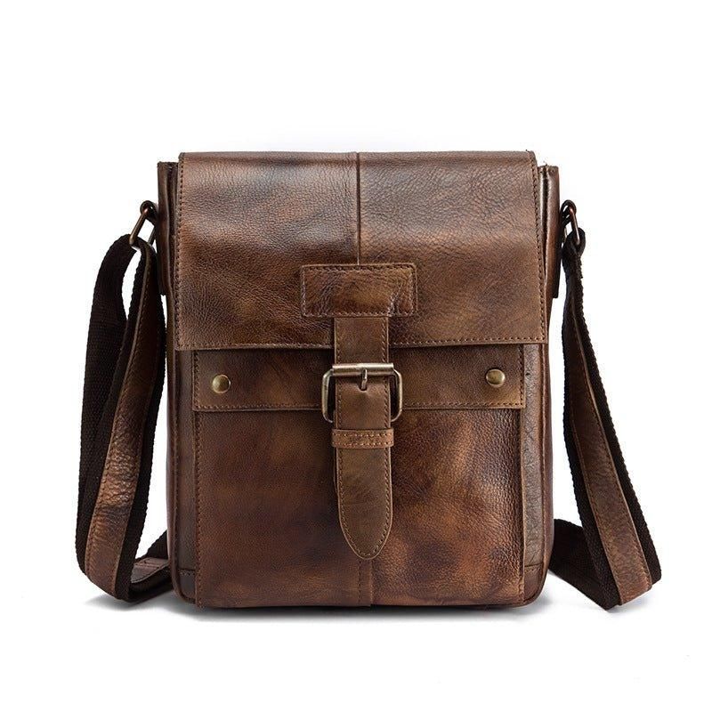 Sac Messager Vintage Cuir Véritable Pour Homme