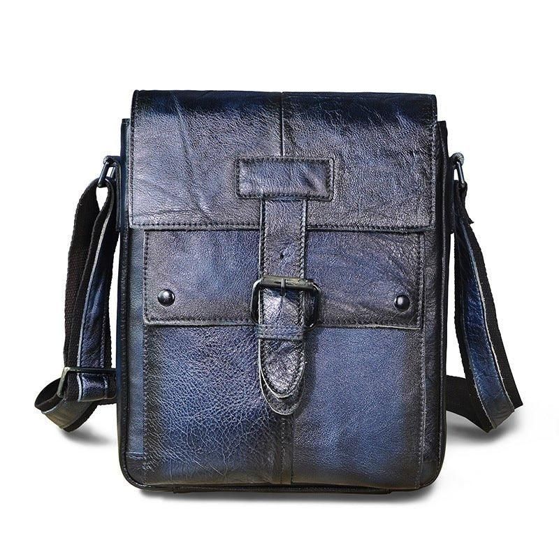 Sac Messager Vintage Cuir Véritable Pour Homme