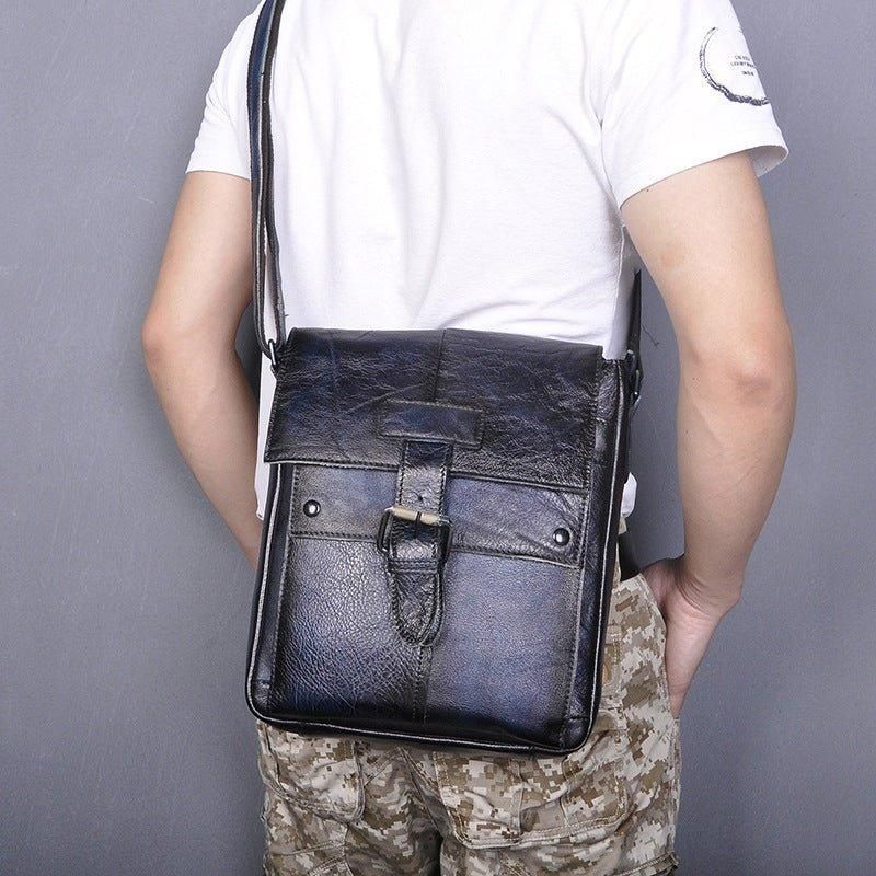 Sac Messager Vintage Cuir Véritable Pour Homme