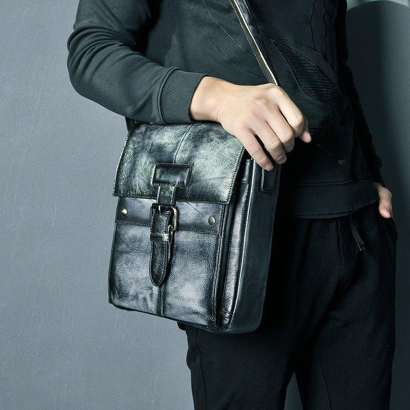 Sac Messager Vintage Cuir Véritable Pour Homme