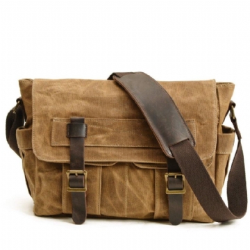 Sac Messager Vintage Toile Motobags Pour Hommes