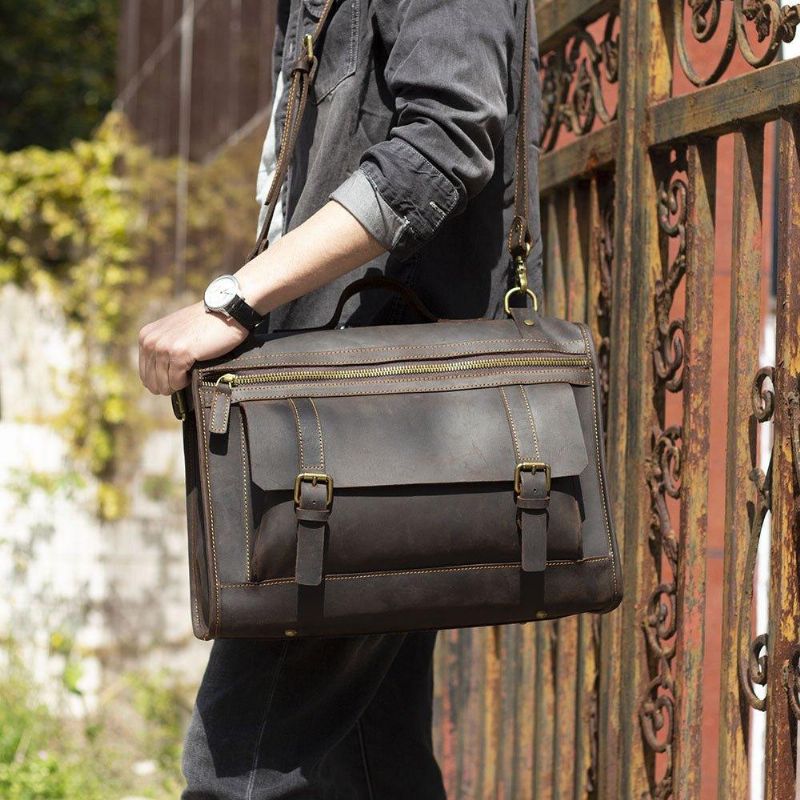 Sac D'ordinateur Cuir Marron