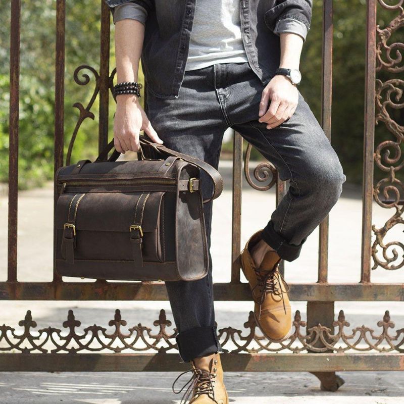 Sac D'ordinateur Cuir Marron