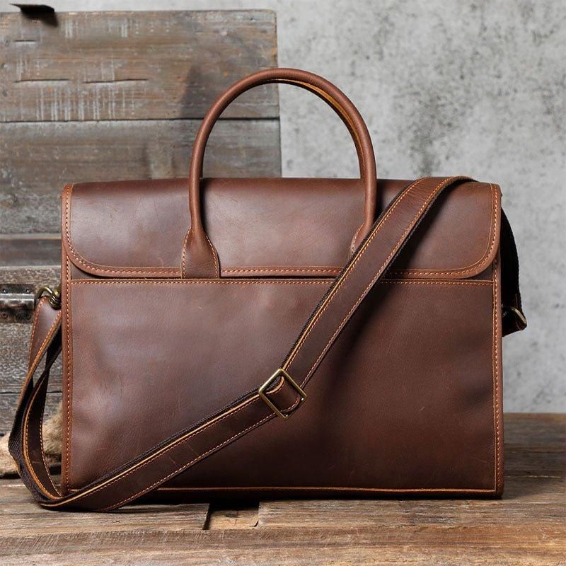 Sac D'ordinateur Portable Cuir Mince Pour Hommes