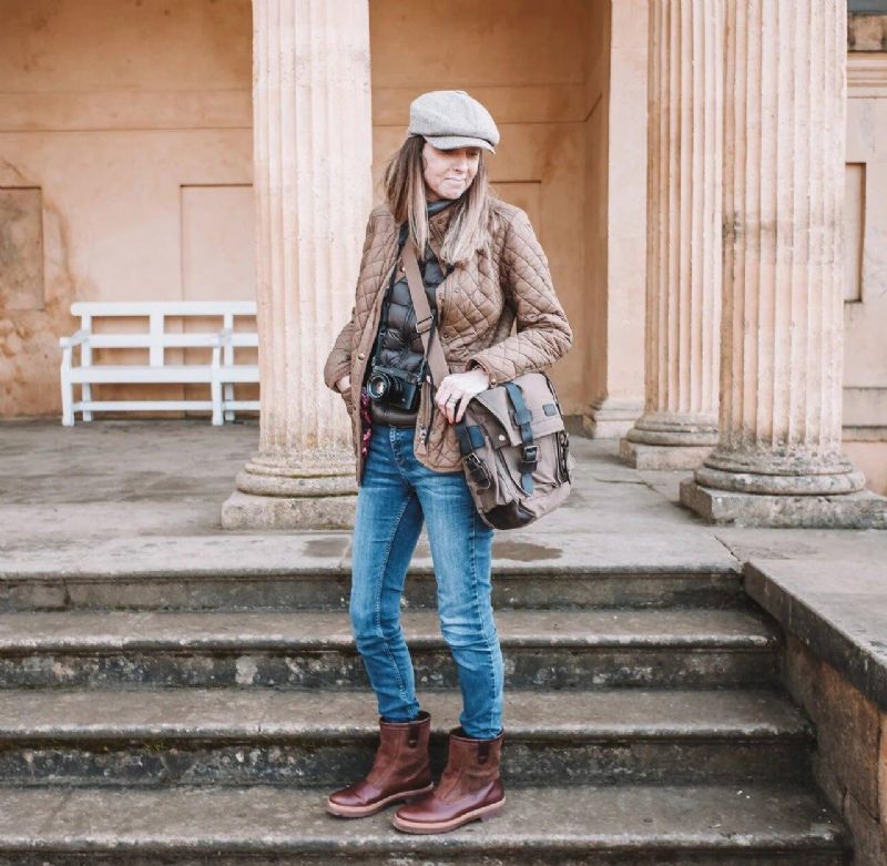 Sac Photo Toile Cuir Messager Vintage