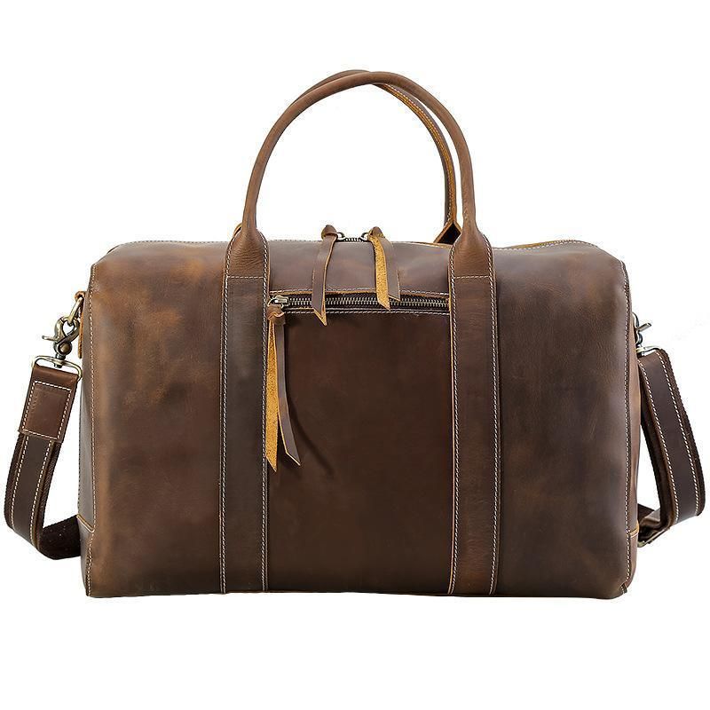 Sac Sport Cuir Pour Hommes Fourre-tout Nuit