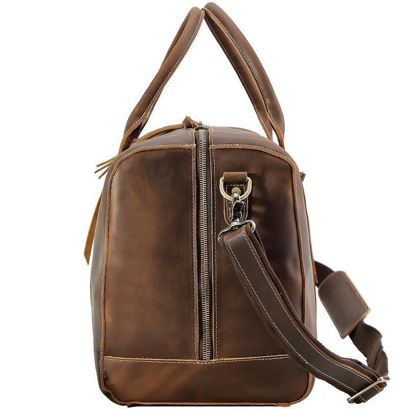 Sac Sport Cuir Pour Hommes Fourre-tout Nuit