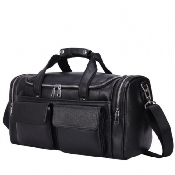 Sac Sport Cuir Noir Pour Hommes