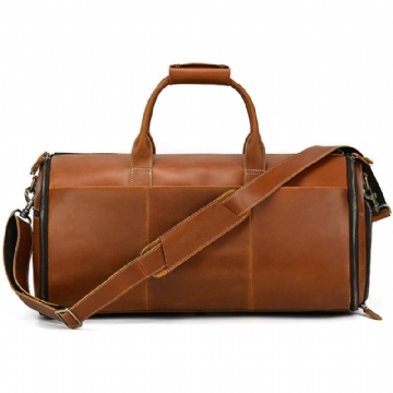 Sac Sport Cuir Vintage Pour Hommes