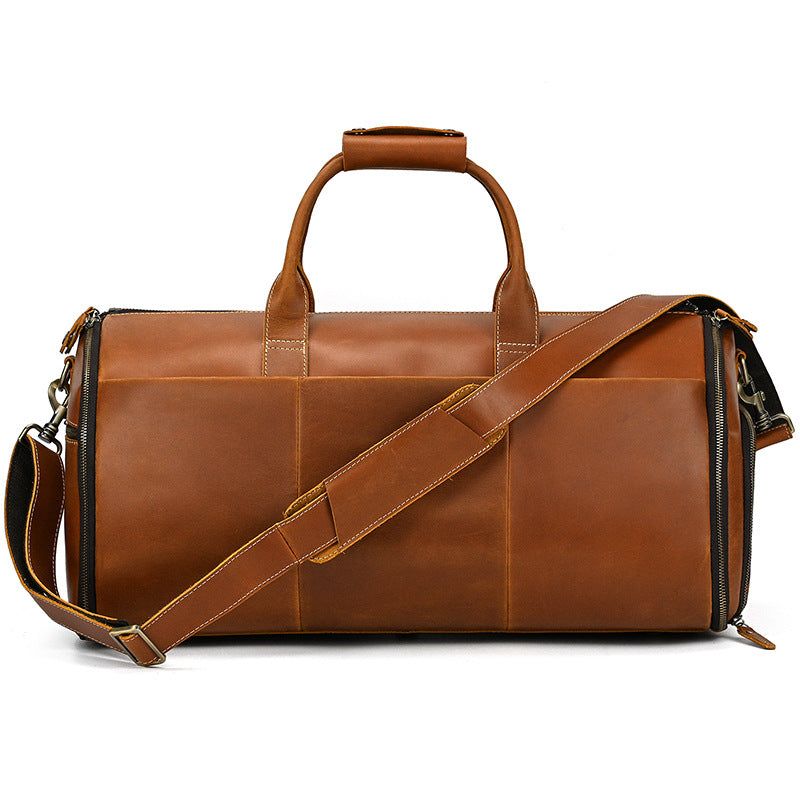 Sac Sport Cuir Vintage Pour Hommes