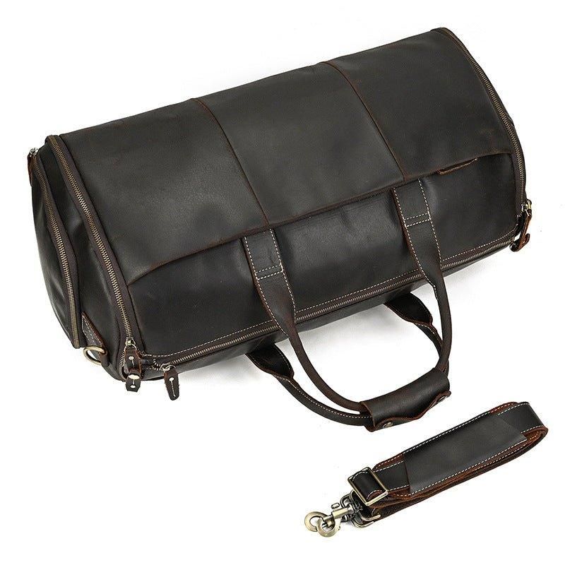 Sac Sport Cuir Vintage Pour Hommes