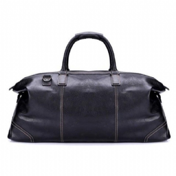 Sac Sport Noir Cuir Véritable Pour Hommes