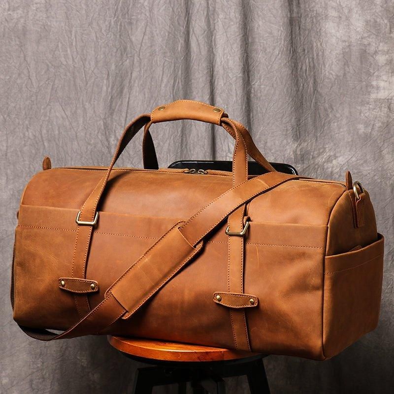 Sac Sport Vintage Cuir Pour Hommes