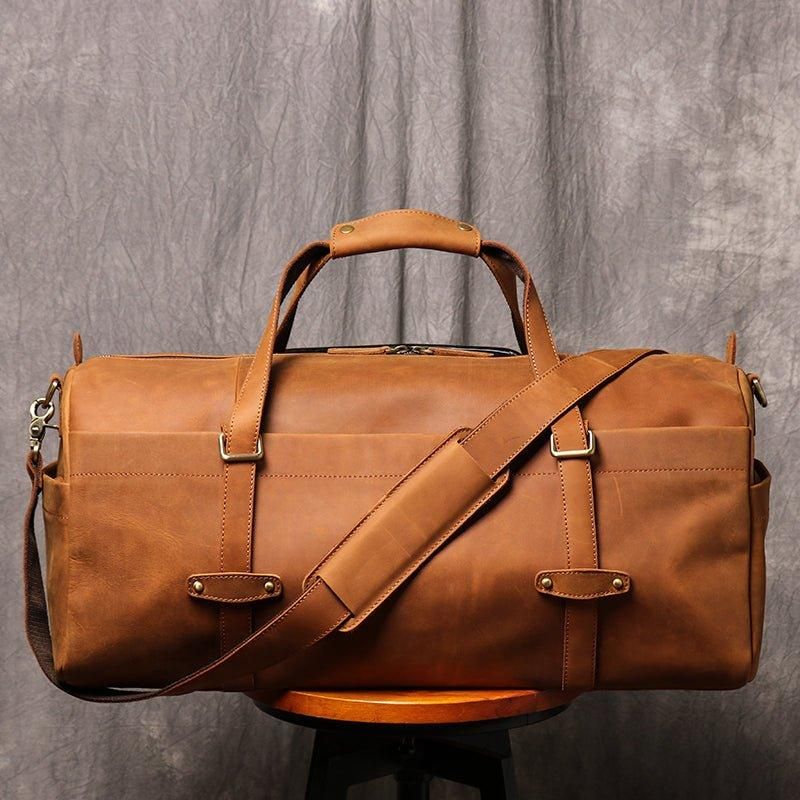 Sac Sport Vintage Cuir Pour Hommes