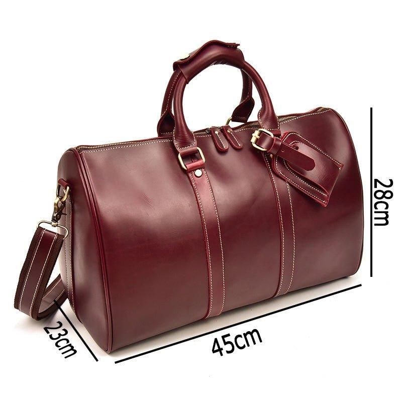 Sac Sport Vintage Cuir Véritable Crazy Horse