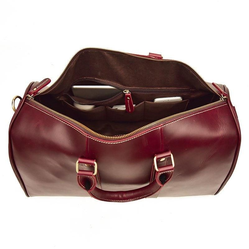 Sac Sport Vintage Cuir Véritable Crazy Horse