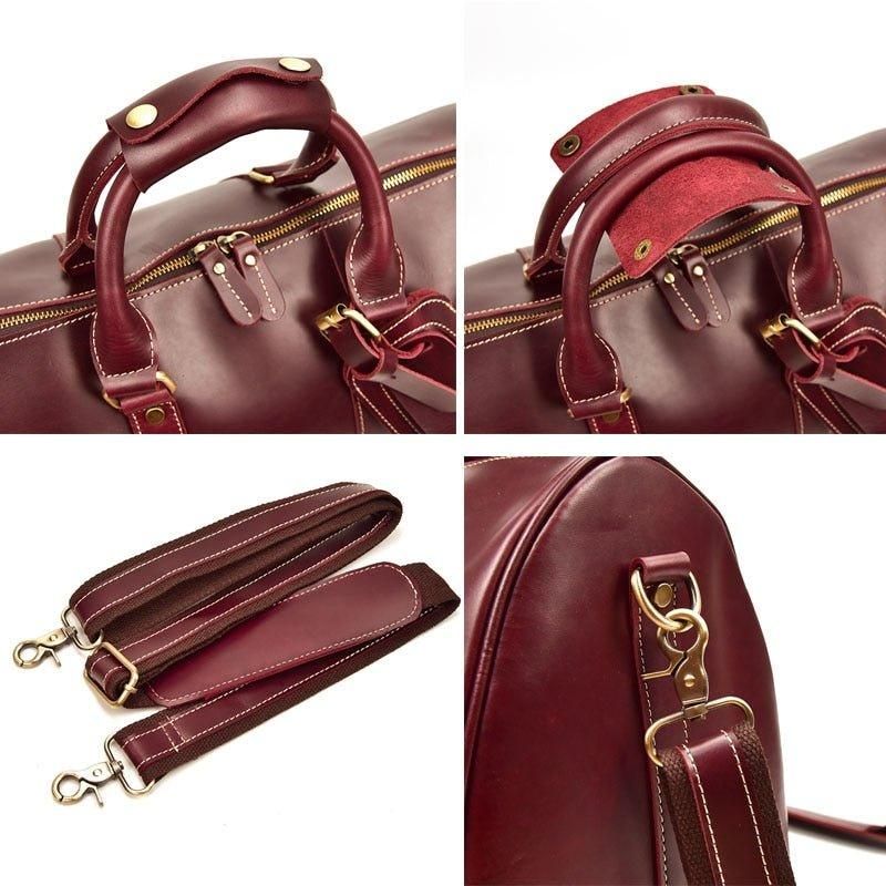 Sac Sport Vintage Cuir Véritable Crazy Horse