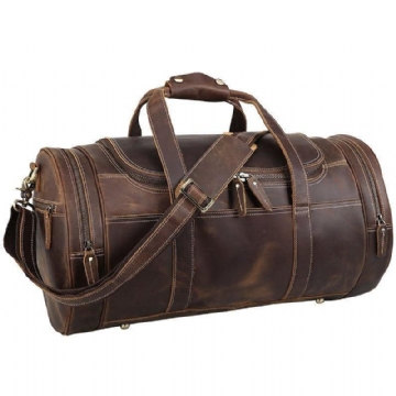 Sac Tonneau Cuir Marron