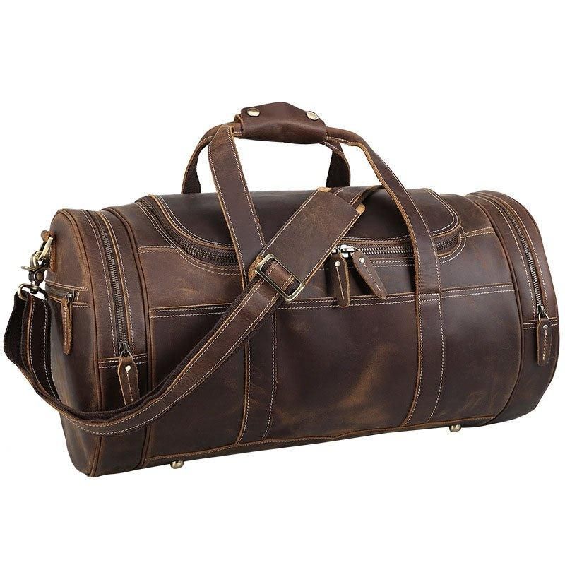 Sac Tonneau Cuir Marron