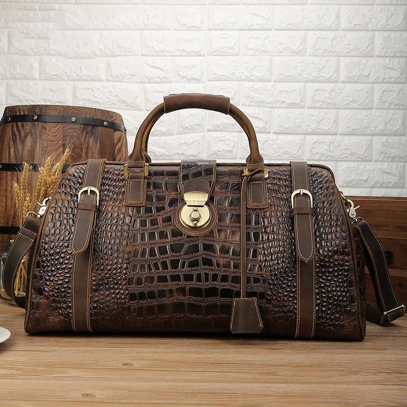 Sac Voyage Cuir Crocodile