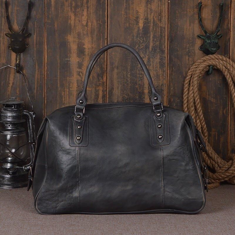 Sac Voyage Cuir Vintage Pour Hommes Et Femmes