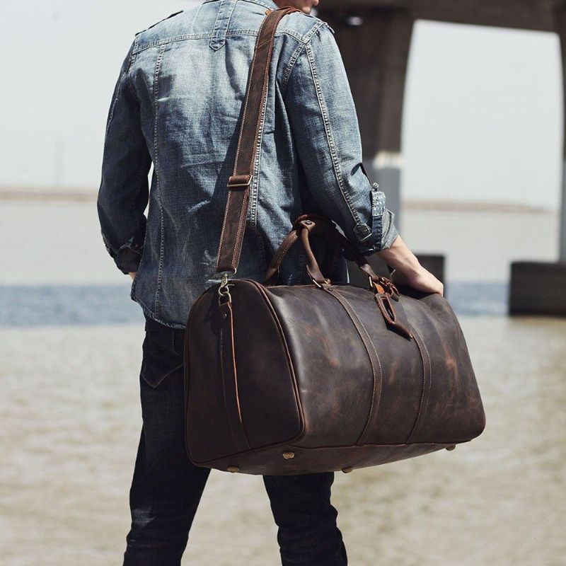 Sac Voyage Cuir Weekender Duffel 24 Pouces