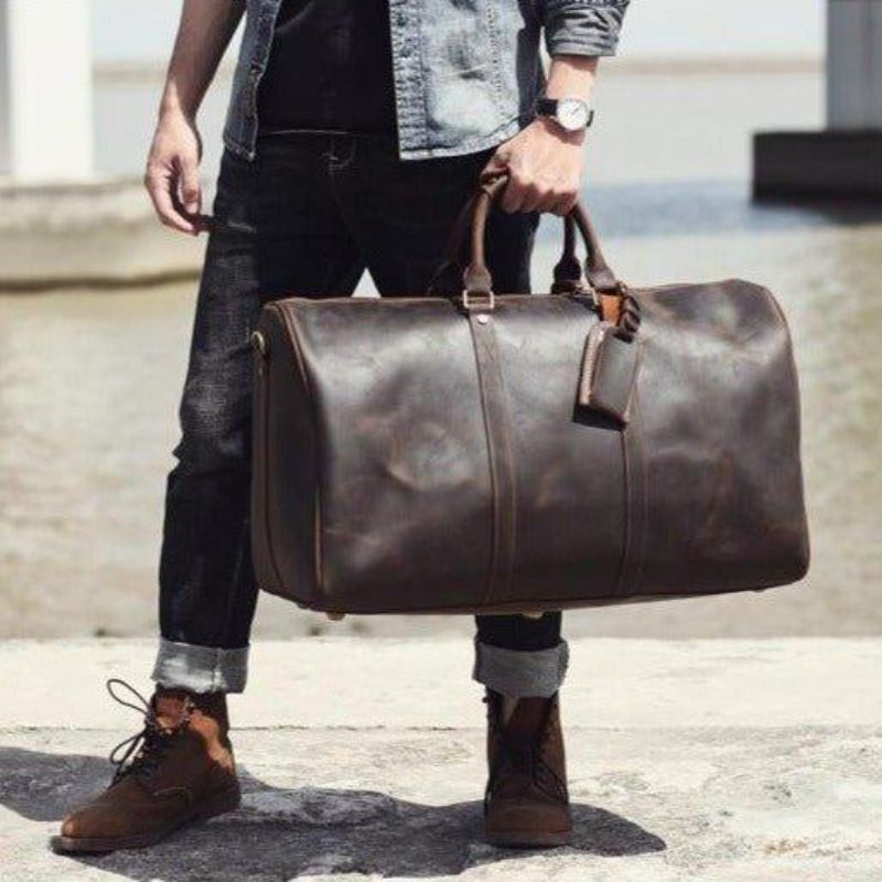 Sac Voyage Cuir Weekender Duffel 24 Pouces