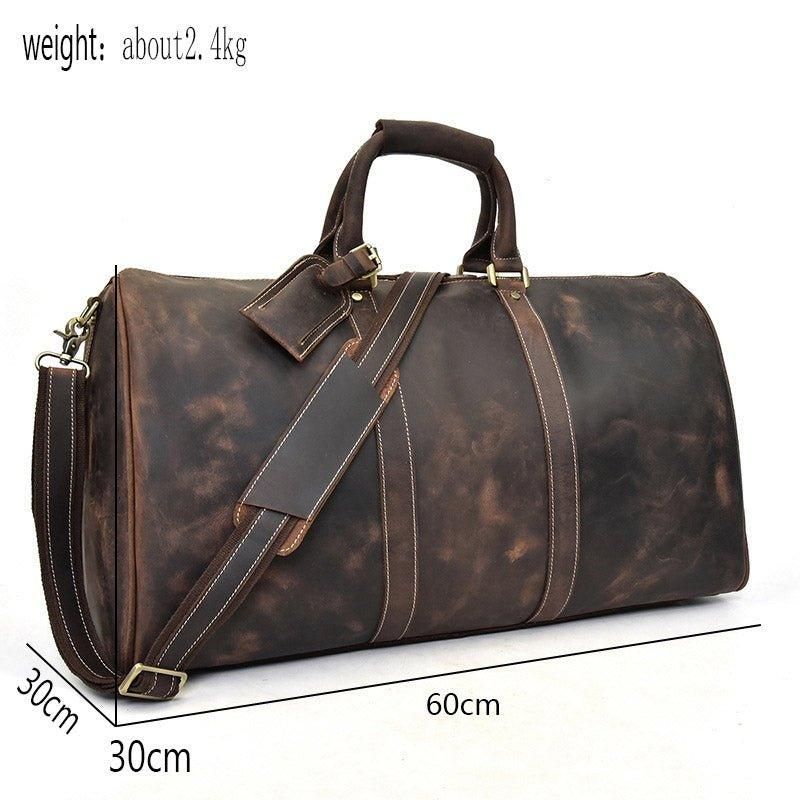 Sac Voyage Cuir Weekender Duffel 24 Pouces