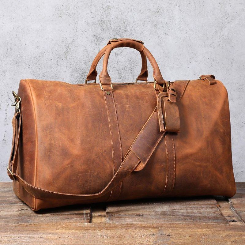 Sac Voyage Cuir Weekender Duffel 24 Pouces