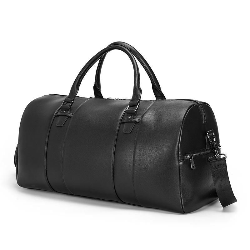 Sac Voyage Homme Moderne Cuir Noir