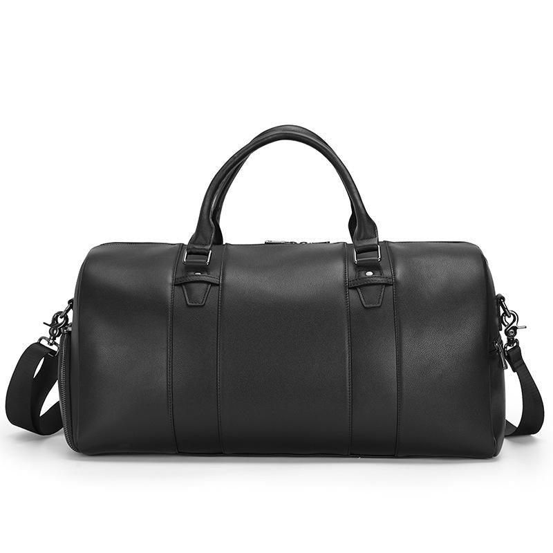 Sac Voyage Homme Moderne Cuir Noir