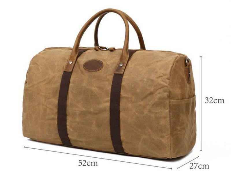 Sac Voyage Toile Cirée Pour Hommes Taille Bagage À Main