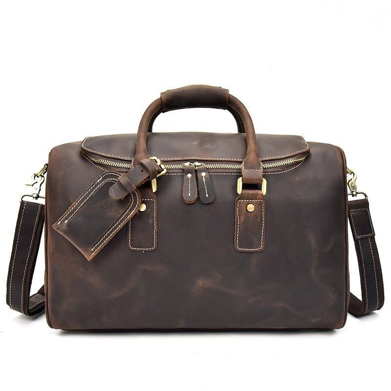 Sac Voyage Vintage Cuir Crazy Horse