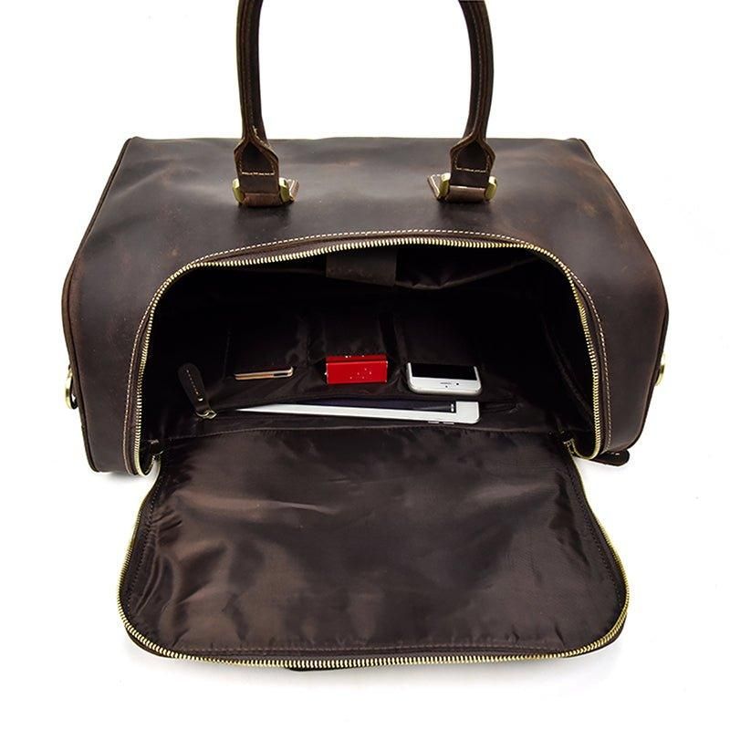 Sac Voyage Vintage Cuir Crazy Horse