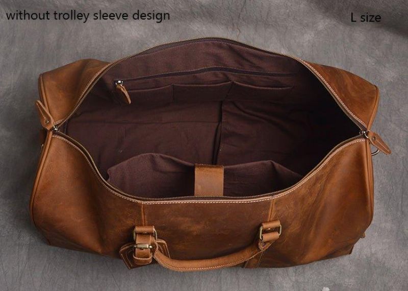 Sac Voyage Weekender Cuir Avec Compartiment À Chaussures