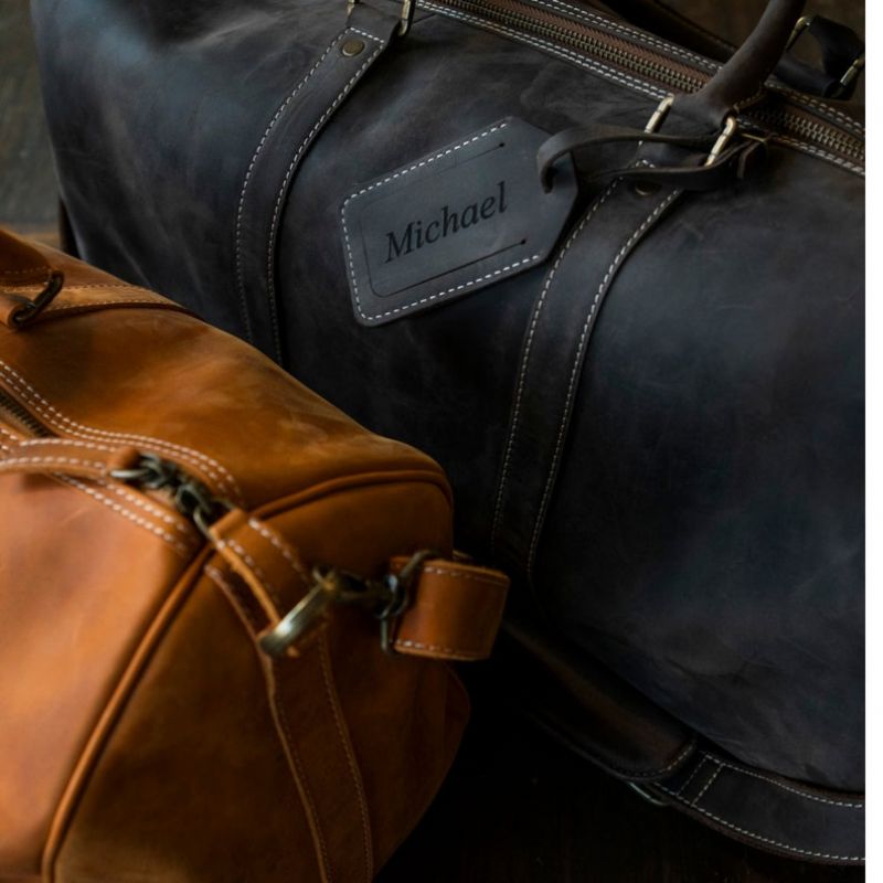 Sac Voyage Weekender Cuir Avec Compartiment À Chaussures